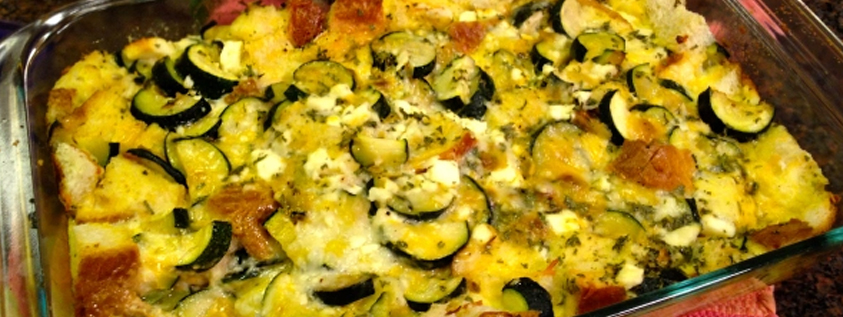 Zucchini and Cheese Strata