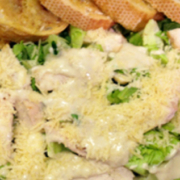 Caesar Salad with Grilled Chicken and Garlic