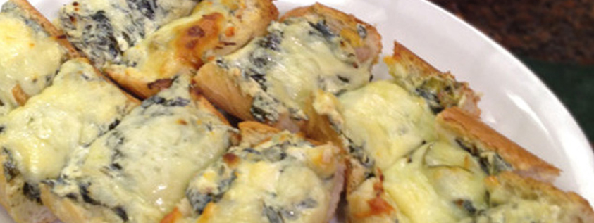 Spinach and Cheese French Bread Bites
