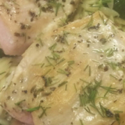 Herb Chicken with Zucchini Orzo