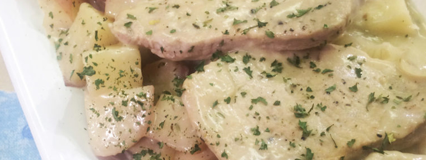 Dijon Pork Chops and Potatoes