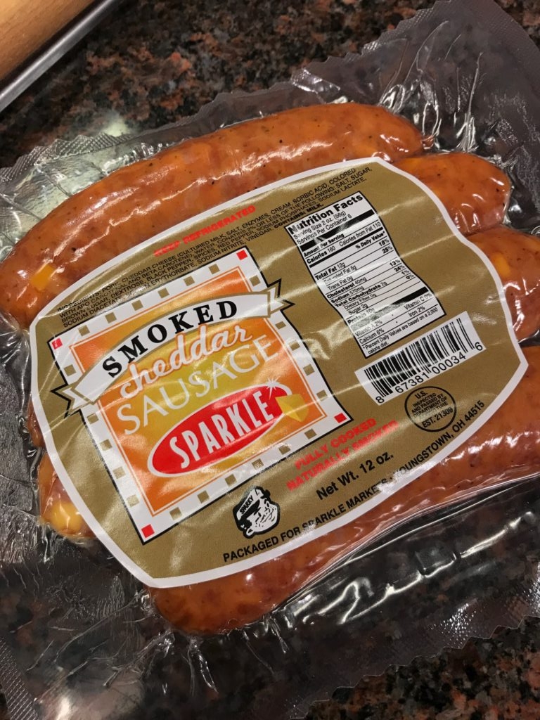 Sparkle Market's Cheddar Sausage