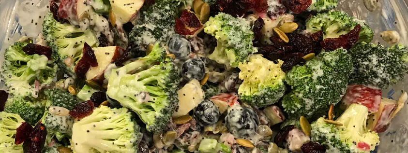 No Mayo Healthy Broccoli Salad