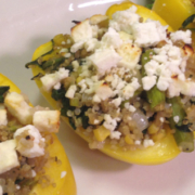 Quinoa, Spinach and Cheese Stuffed Peppers