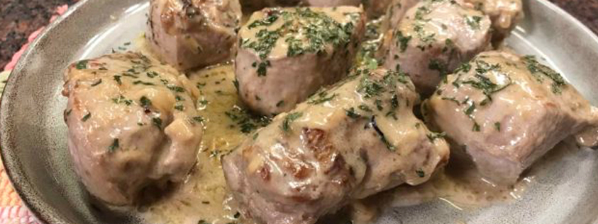Pork with Blue Cheese Sauce