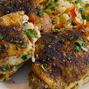 One-Pot Baked Chicken and Rice | Sparkle Recipes