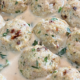 Chicken Meatballs in Alfredo Sauce with Spinach